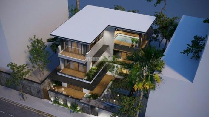 Mẫu nhà chữ L 3 tầng dành cho khu vực nông thôn