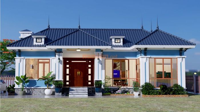Nhà vườn theo phong cách tối giản, tinh tế và đầy đủ tiện nghi.