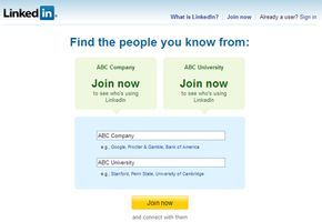 LinkedIn account creation page