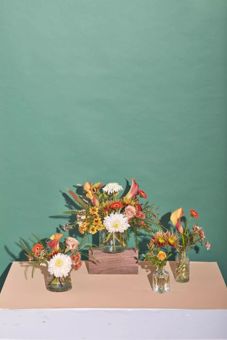 Floral Displays on a Tabletop