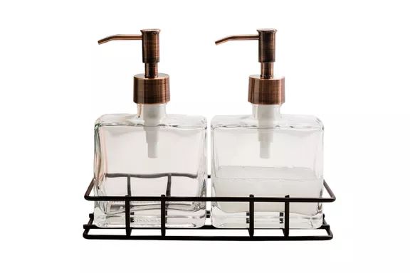 Rail19 Soap Dispenser Set with Caddy