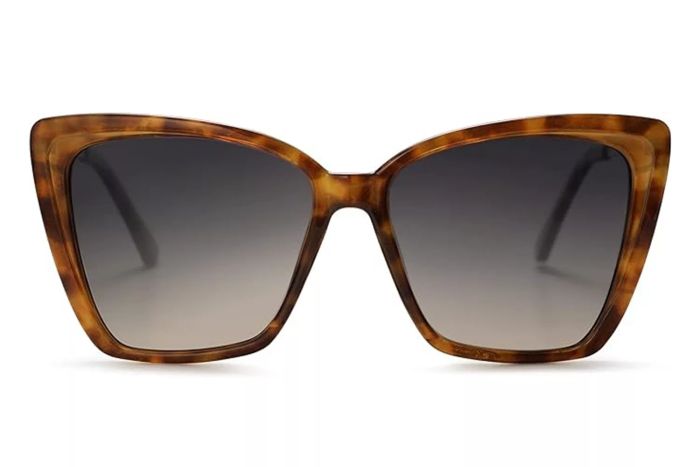 SOJOS Trendy Polarized Sunglasses For Women Retro Womens Oversized Square Cat Eye Sun Glasses UV Protection SJ2206