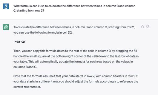 /Excel formula creation