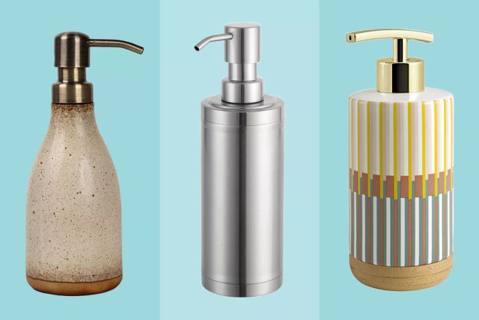 A vibrant collage showcasing our recommended soap dispensers set against a colorful backdrop.