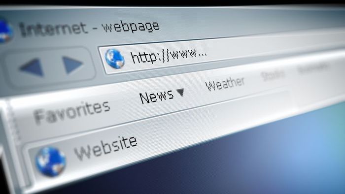 A web address shown on your computer screen.