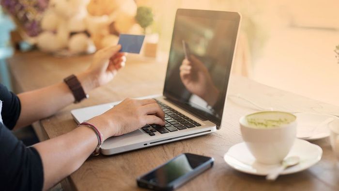 Person shopping online