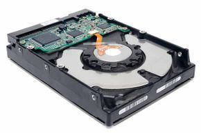 A computer's hard drive.