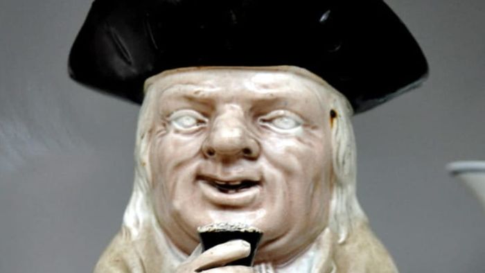 A Toby Jug crafted by Ralph Wood the Younger between 1782 and 1795.