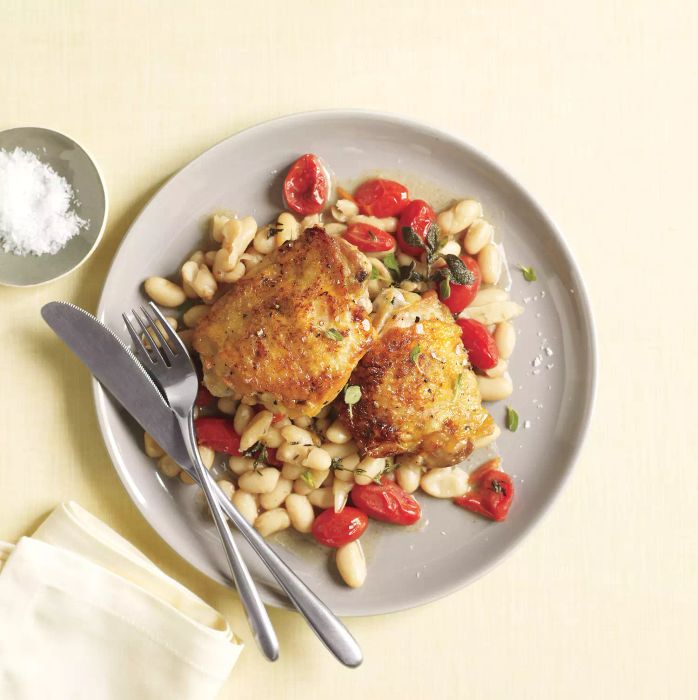 Chicken With White Beans and Tomatoes