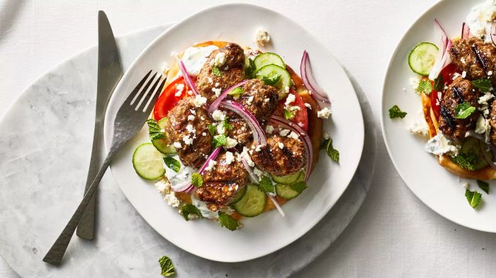 Greek Meatball Pitas with Feta Recipe