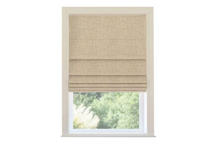 Bed Bath & Beyond Sun Zero Somerton Textured Total Blackout Cordless Roman Shade