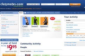 The Classmates homepage