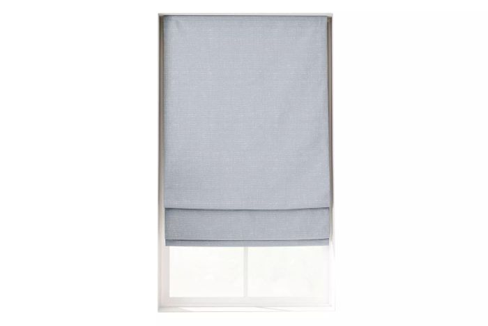 West Elm Custom Size Distressed Dot Cordless Roman Shade & Blackout Lining