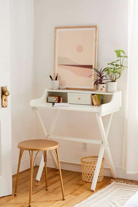 Cory White Folding Desk