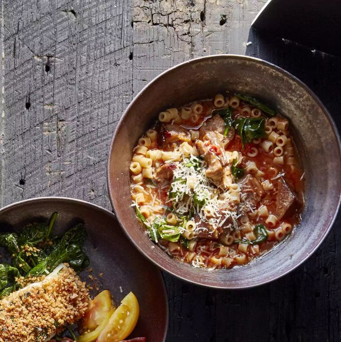 Ditalini and Stewed Pork Soup