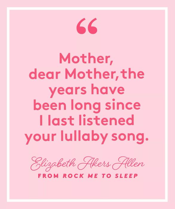 A Poem for Mother: Rock Me to Sleep Poem