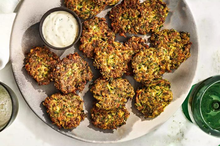 Delicious vegetable patties served on a plate