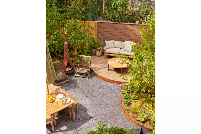 A roomy backyard oasis