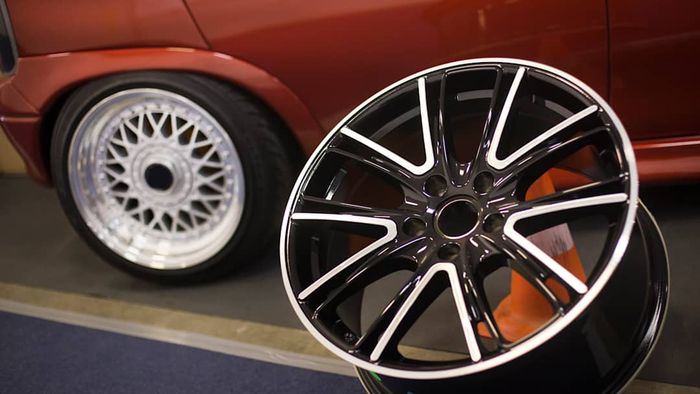 Here is an image of a car wheel