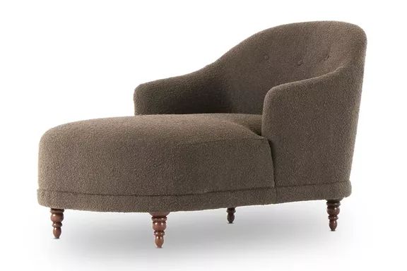Four Hands Marnie Chaise Lounge in Knoll Mink fabric