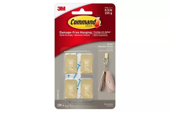 3M Command Small Metallic Hooks