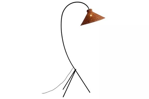Crate & Barrel's L'Union Black Metal Arc Floor Lamp