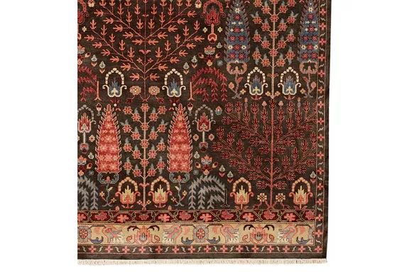 Rejuvenation Alderwood Charcoal & Pink Hand-Knotted Rug 8x10