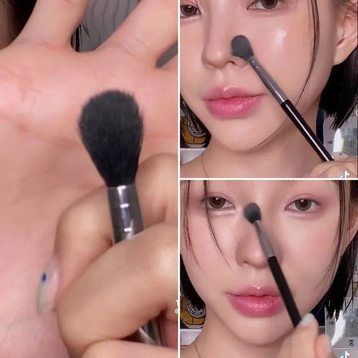 เลือกแปรงขนาดเหมาะสมสำหรับการคอนทัวร์จมูกให้ดูเนียน