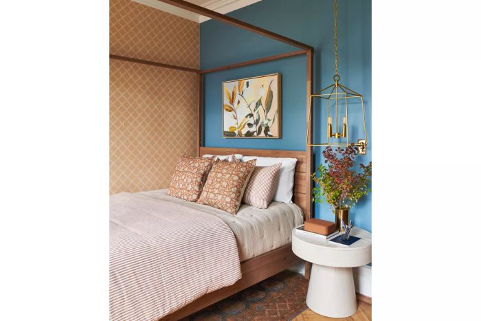 A bedroom designed in a classic style