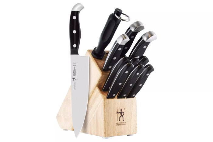 HENCKELS Premium Quality 12-Piece Statement Knife Set offers high-end cutlery with precision and durability.