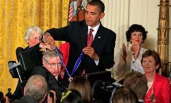 In 2009, President Barack Obama awarded Hawking the Presidential Medal of Freedom.