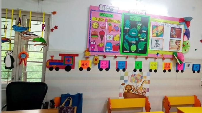 Mẫu trang trí lớp học tiểu học đẹp nhất, tạo không gian học tập sinh động và đầy cảm hứng cho các em học sinh.