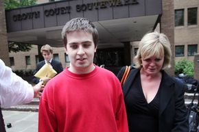 Ryan Cleary and his lawyer Karen Todner are seen outside Southwark Crown Court on June 27, 2011, in London, England. During that time, Cleary faced charges for hacking into the U.K.'s Serious Organised Crime Agency.