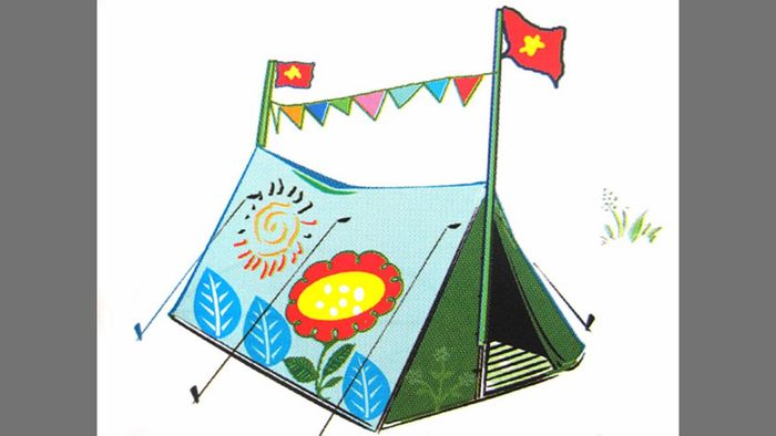 Trang trí lều trại lớp 8 đẹp nhất