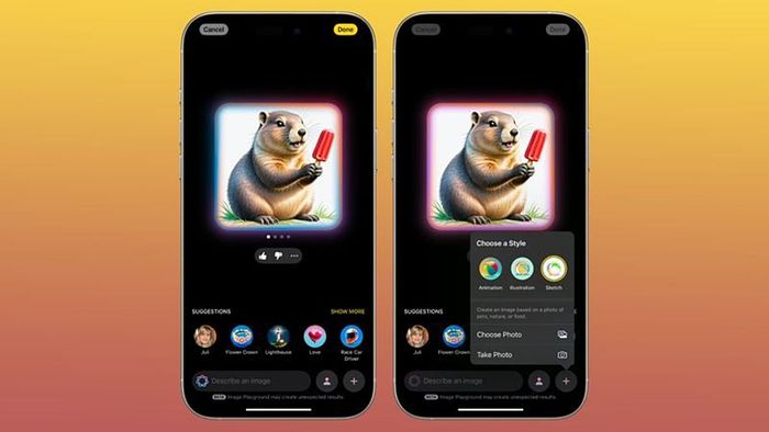 iOS 18.4 beta 1 bổ sung phong cách Phác Thảo vào Image Playground
