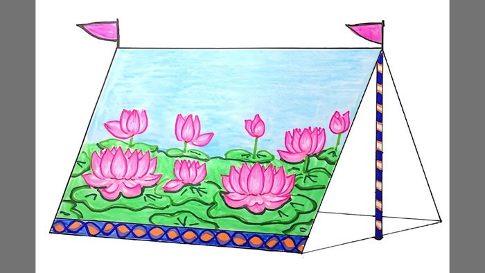 trang trí lều trại lớp 8
