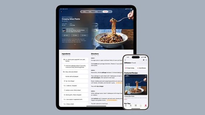 Apple bổ sung mục Apple News+ Food mới cho iOS 18.4 beta 1