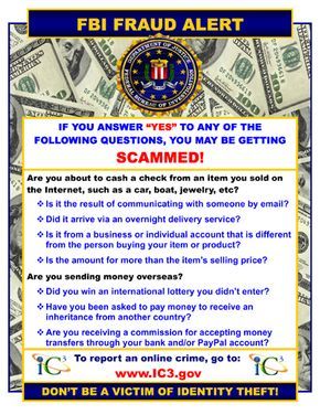 FBI Email Scam Alert