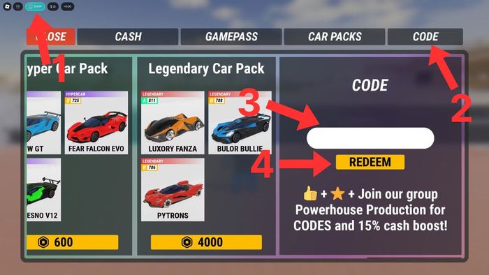 Hướng dẫn nhập code Drive X Roblox dễ dàng và nhanh chóng