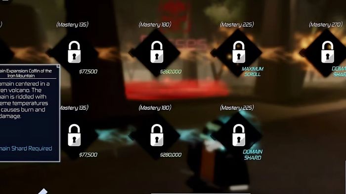 Cách sử dụng Domain Shards trong Jujutsu Infinite