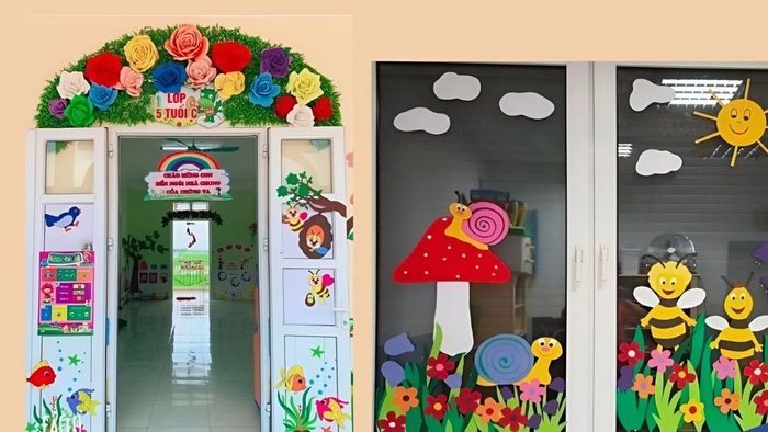 Trang trí cửa lớp mầm non đẹp sẽ giúp tạo dựng không gian học tập vui vẻ, khơi gợi sự sáng tạo và niềm hứng khởi cho các bé mỗi ngày.