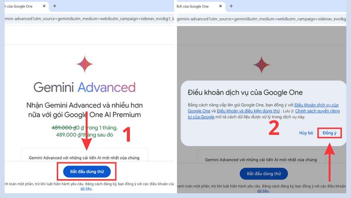 Cách đăng ký Gemini Advanced miễn phí – Bước 3