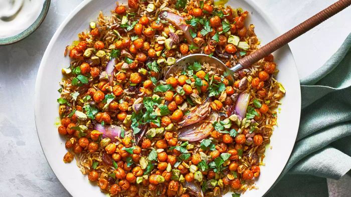 Spiced Rice with Crispy Chickpeas Recipe