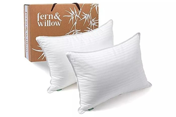 Fern and Willow Pillows for Sleeping - Set of 2 Queen Size Down Alternative Pillow Set available on Amazon