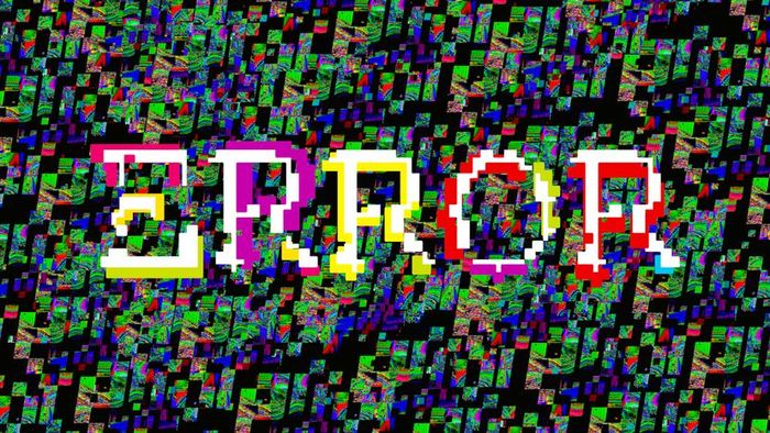 ERROR displayed in vibrant block letters against a dark backdrop.