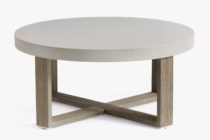 Pottery Barn Indio Eucalyptus Round Outdoor Coffee Table