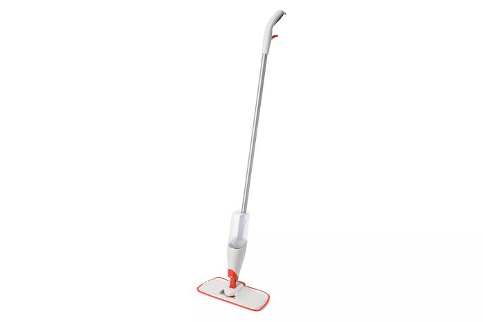 OXO Microfiber Spray Mop with Slide-Out Scrubber for Extra Tough Messes