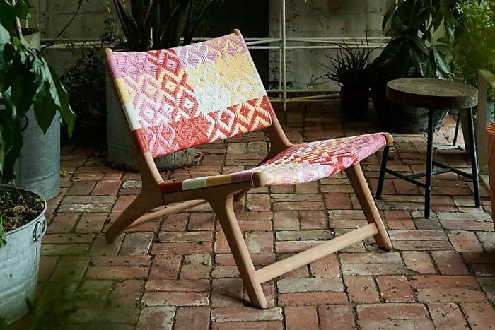 Terrain Havana Wicker + Teak Armless Chair