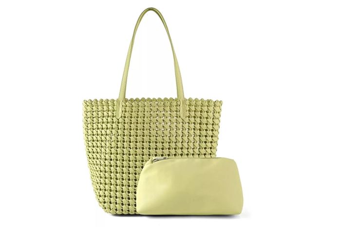 Amazon ZOSIVEB Woven Bag for Women Vegan Leather Tote Bag