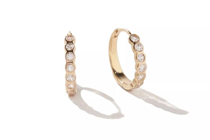 Quince White Sapphire Huggie Hoops